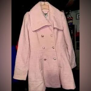 Blush Pink Wool Pea Coat